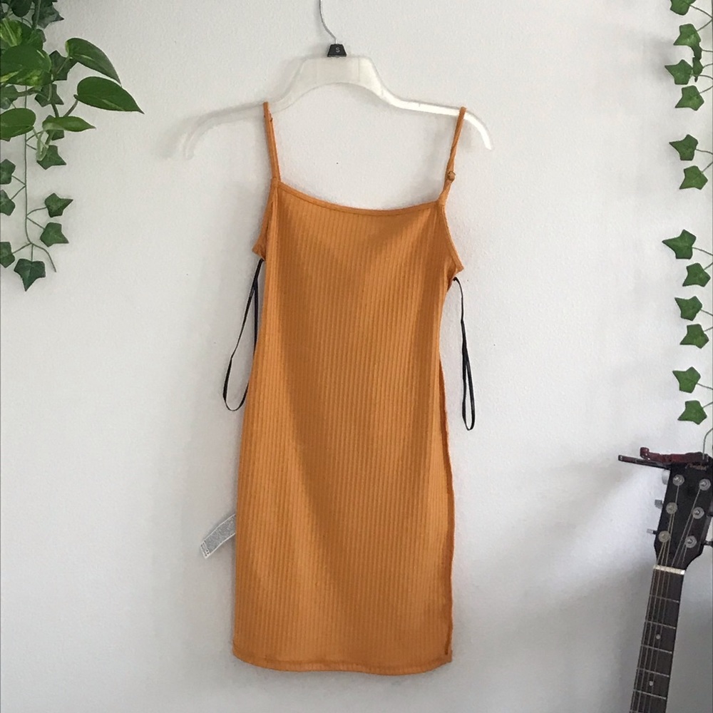 Mustard yellow tight dress
